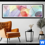 Poster Bunte Blaetter Panorama Produktvorschau mit dem Bild Bunte Blätter im Format Panorama.
