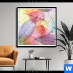 Poster Bunte Blaetter Quadrat Produktvorschau mit dem Bild Bunte Blätter im Format Quadrat.