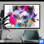 Poster Bunte Sphynx Weiss Querformat Produktvorschau mit dem Bild Bunte Sphynx Weiß im Format Querformat.