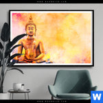 Poster Bunter Buddha No 3 Querformat Produktvorschau mit dem Bild Bunter Buddha No.3 im Format Querformat.