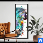 Poster Bunter Stierkopf Schmal Produktvorschau mit dem Bild Bunter Stierkopf im Format Schmal.