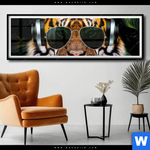 Poster Cooler Tiger Panorama Produktvorschau mit dem Bild Cooler Tiger im Format Panorama.