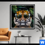 Poster Cooler Tiger Quadrat Produktvorschau mit dem Bild Cooler Tiger im Format Quadrat.