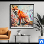 Poster Der Fuchs Abstrakte Natur Quadrat Produktvorschau mit dem Bild Der Fuchs - Abstrakte Natur im Format Quadrat.