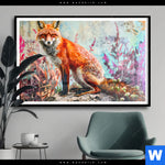 Poster Der Fuchs Abstrakte Natur Querformat Produktvorschau mit dem Bild Der Fuchs - Abstrakte Natur im Format Querformat.