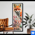 Poster Der Fuchs Abstrakte Natur Schmal Produktvorschau mit dem Bild Der Fuchs - Abstrakte Natur im Format Schmal.
