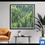 Poster Der Wald Quadrat Produktvorschau mit dem Bild Der Wald im Format Quadrat.