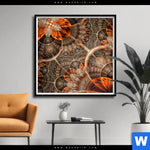 Poster Digitale Blumen No 2 Quadrat Produktvorschau mit dem Bild Digitale Blumen No.2 im Format Quadrat.