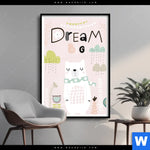 Poster Dream Big Eisbaer Hochformat Produktvorschau mit dem Bild Dream Big Eisbär im Format Hochformat.
