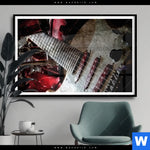 Poster E Gitarre Retro Look Querformat Produktvorschau mit dem Bild E-Gitarre Retro Look im Format Querformat.