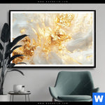 Poster Edle Farbexplosion Gold Querformat Produktvorschau mit dem Bild Edle Farbexplosion Gold im Format Querformat.