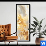 Poster Edle Farbexplosion Gold Schmal Produktvorschau mit dem Bild Edle Farbexplosion Gold im Format Schmal.