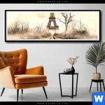 Poster Eifelturm Am Abstellgleis Panorama Produktvorschau mit dem Bild Eifelturm am Abstellgleis im Format Panorama.