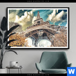 Poster Eifelturm In Paris Querformat Produktvorschau mit dem Bild Eifelturm in Paris im Format Querformat.