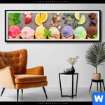 Poster Eisgenuss In Perfektion Panorama Produktvorschau mit dem Bild Eisgenuss in Perfektion im Format Panorama.