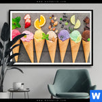 Poster Eisgenuss In Perfektion Querformat Produktvorschau mit dem Bild Eisgenuss in Perfektion im Format Querformat.