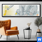 Poster Elefant Entlein Panorama Produktvorschau mit dem Bild Elefant & Entlein im Format Panorama.