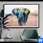Poster Elefant Farben Der Wildnis Querformat Produktvorschau mit dem Bild Elefant - Farben der Wildnis im Format Querformat.