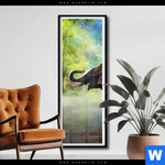 Poster Elefant Im Wasser Schmal Produktvorschau mit dem Bild Elefant im Wasser im Format Schmal.