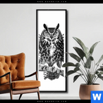 Poster Eule Auf Ast Schmal Produktvorschau mit dem Bild Eule auf Ast im Format Schmal.