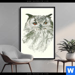 Poster Eule Wald No 1 Hochformat Produktvorschau mit dem Bild Eule & Wald No.1 im Format Hochformat.