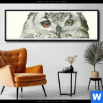 Poster Eule Wald No 1 Panorama Produktvorschau mit dem Bild Eule & Wald No.1 im Format Panorama.