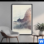 Poster Eule Wald No 2 Hochformat Produktvorschau mit dem Bild Eule & Wald No.2 im Format Hochformat.