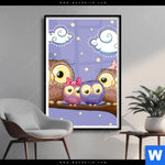 Poster Eulenfamilie Hochformat Produktvorschau mit dem Bild Eulenfamilie im Format Hochformat.