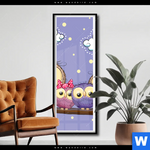 Poster Eulenfamilie Schmal Produktvorschau mit dem Bild Eulenfamilie im Format Schmal.