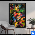 Poster Exotische Tropische Pflanzen Hochformat Produktvorschau mit dem Bild Exotische tropische Pflanzen im Format Hochformat.