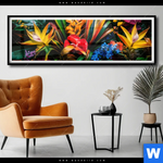 Poster Exotische Tropische Pflanzen Panorama Produktvorschau mit dem Bild Exotische tropische Pflanzen im Format Panorama.