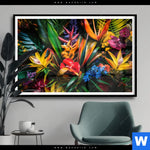 Poster Exotische Tropische Pflanzen Querformat Produktvorschau mit dem Bild Exotische tropische Pflanzen im Format Querformat.