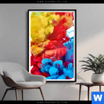 Poster Farbe Im Wasser Bunt Hochformat Produktvorschau mit dem Bild Farbe im Wasser - bunt im Format Hochformat.