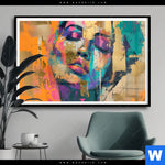 Poster Farbexplosion Portraet Florence Querformat Produktvorschau mit dem Bild Farbexplosion - Porträt Florence im Format Querformat.