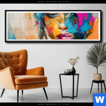 Poster Farbexplosion Portraet Lola Panorama Produktvorschau mit dem Bild Farbexplosion - Porträt Lola im Format Panorama.