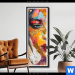 Poster Farbexplosion Portraet Lola Schmal Produktvorschau mit dem Bild Farbexplosion - Porträt Lola im Format Schmal.