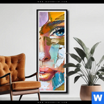 Poster Farbexplosion Portraet Nova Schmal Produktvorschau mit dem Bild Farbexplosion - Porträt Nova im Format Schmal.