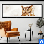 Poster Federkleid Trifft Bluetenpracht Panorama Produktvorschau mit dem Bild Federkleid trifft Blütenpracht im Format Panorama.