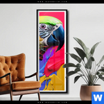 Poster Federn Papagei Schmal Produktvorschau mit dem Bild Federn Papagei im Format Schmal.