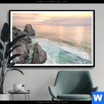 Poster Felsen Am Meer Querformat Produktvorschau mit dem Bild Felsen am Meer im Format Querformat.