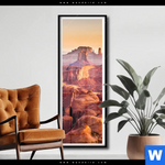 Poster Felsen Bei Sonnenuntergang Schmal Produktvorschau mit dem Bild Felsen bei Sonnenuntergang im Format Schmal.