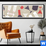 Poster Flaschen Glaeser No 2 Panorama Produktvorschau mit dem Bild Flaschen & Gläser No. 2 im Format Panorama.