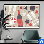 Poster Flaschen Glaeser No 2 Querformat Produktvorschau mit dem Bild Flaschen & Gläser No. 2 im Format Querformat.