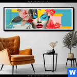 Poster Florales Frauenportraet Fiona Panorama Produktvorschau mit dem Bild Florales Frauenporträt - Fiona im Format Panorama.