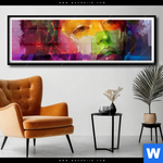 Poster Florales Frauenportraet Rosalie Panorama Produktvorschau mit dem Bild Florales Frauenporträt - Rosalie im Format Panorama.