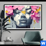 Poster Florales Portraet Design Querformat Produktvorschau mit dem Bild Florales Porträt Design im Format Querformat.