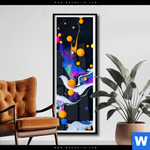 Poster Fluid Art Bubbless Neon Schmal Produktvorschau mit dem Bild Fluid Art - Bubbless Neon im Format Schmal.