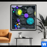 Poster Fluid Art Bubbless No 1 Quadrat Produktvorschau mit dem Bild Fluid Art - Bubbless No.1 im Format Quadrat.