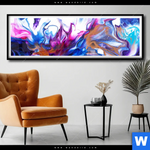Poster Fluid Art Floral Panorama Produktvorschau mit dem Bild Fluid Art Floral No.2 im Format Panorama.