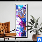 Poster Fluid Art Floral Schmal Produktvorschau mit dem Bild Fluid Art Floral im Format Schmal.